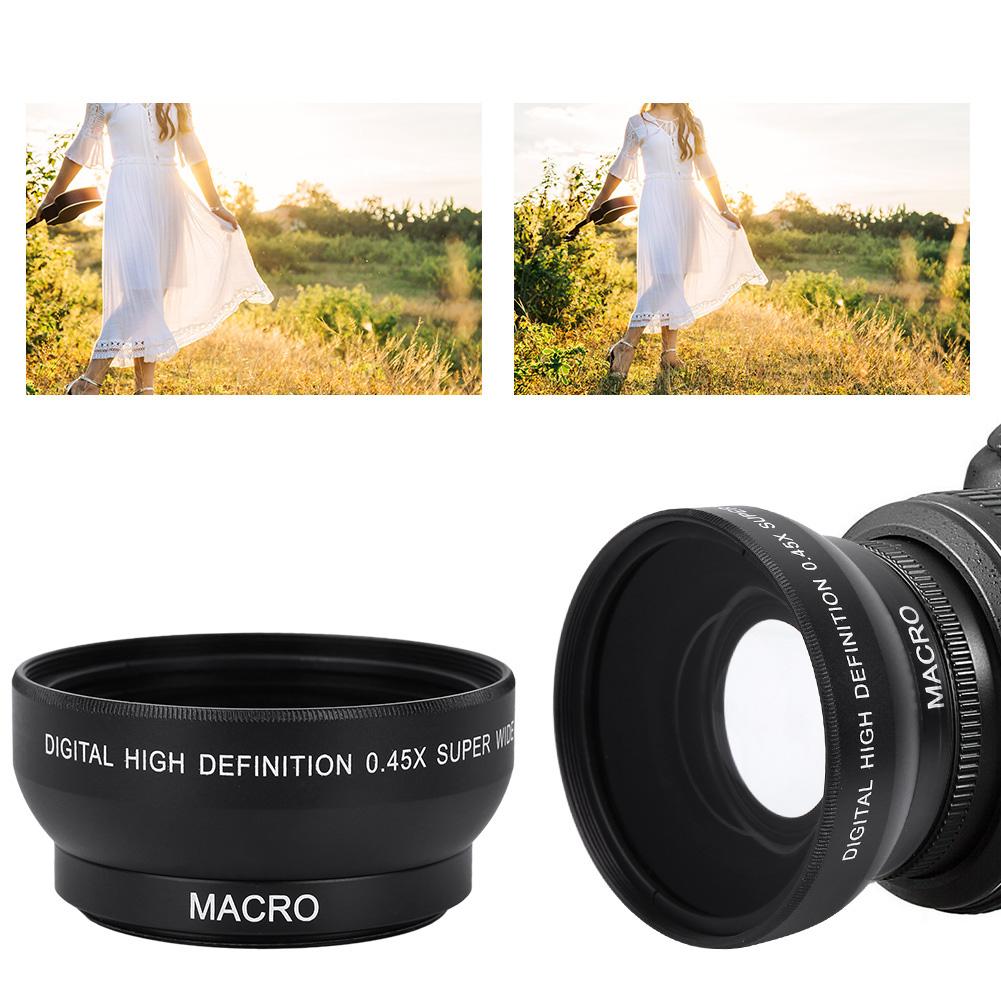 0.45X Magnification High Definition Wide Angle Lens for 49mm Mount Camera