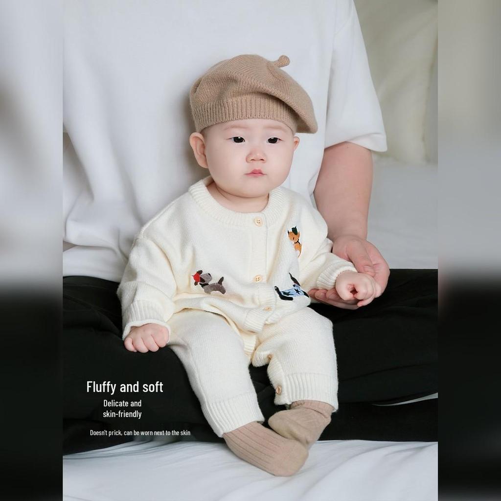 Premium Knitted Family Outfits for Spring & Autumn: Matching Sets for Parent-Child (3 or 4) - Mother-Son & Mother-Daughter Styles