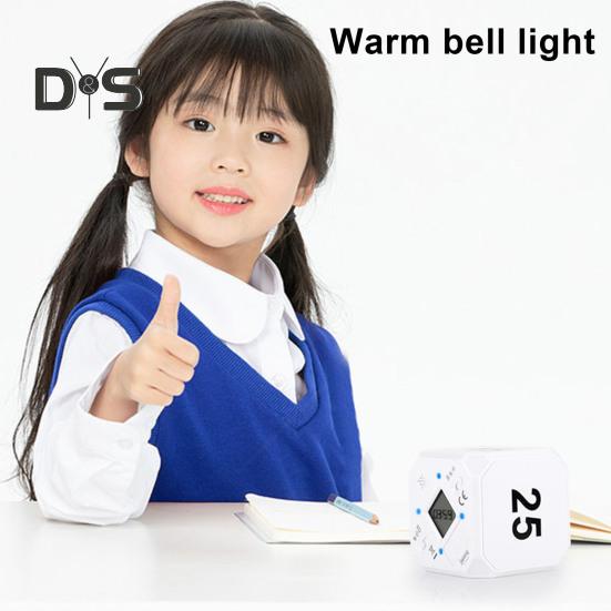 Вращающийся кубический таймер 5-15-25-45 минут со светодиодным дисплеем, ползунковый переключатель, Pomodoro, портативный кубический таймер с вибрацией и беззвучным сигналом для работы, учебы, кухни