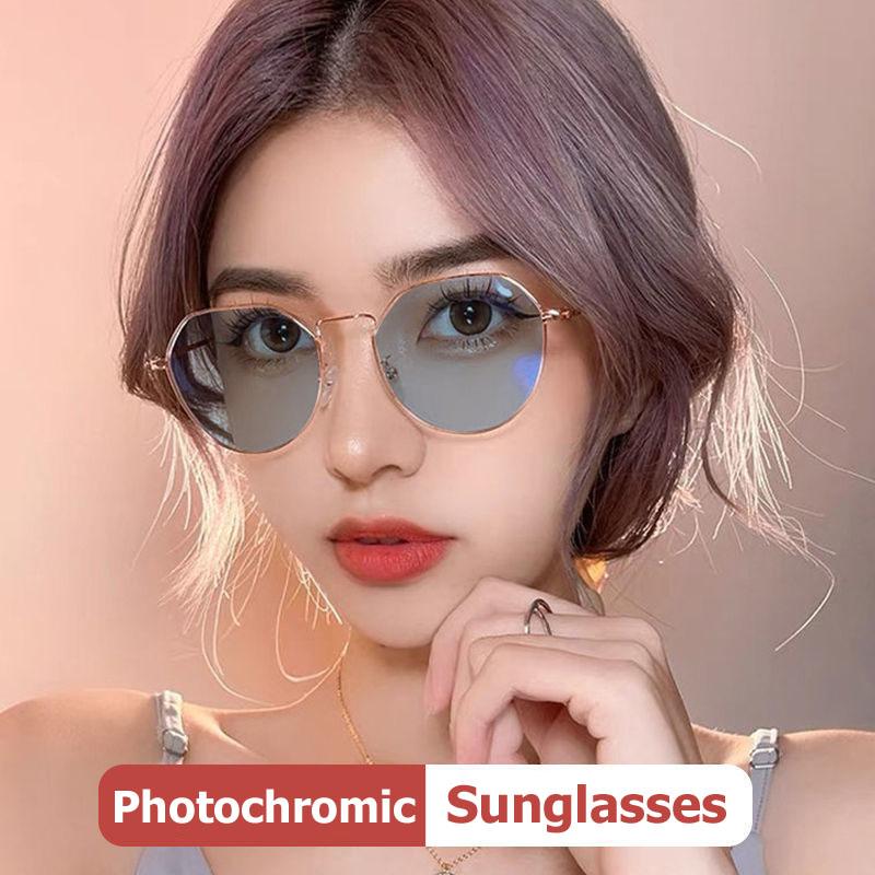Роскошные Фотохромные Солнцезащитные Очки Унисекс Защита от Синего Света УФ-Защита Очки для Мужчин Женщин Стильная Защита Глаз