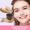 Wood Handle Face Clean Brushes Soft Fiber Hair Blackhead Remove Exfoliating Facial Cleansing Massage Skin Care Tools