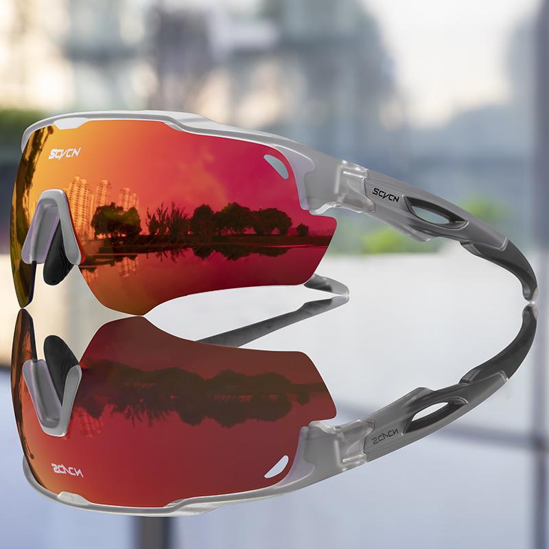 SCVCN Велосипедные солнцезащитные очки Мужские и женские очки для горного велосипеда UV400 Поляризованные защитные очки для рыбалки Фотохромные велосипедные очки