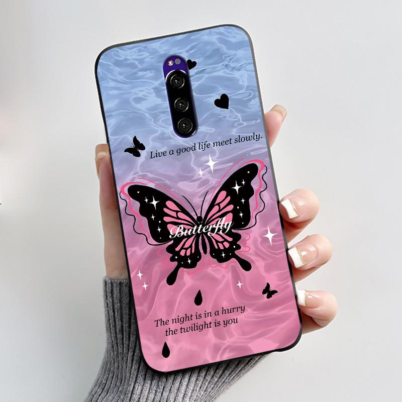 Чехол для Sony Xperia 1 XZ4 Чехол Эстетичный Модный Милый Кот Черный Силиконовый Мягкий Ударопрочный Чехол для Телефона для Sony Xperia 1 Чехол
