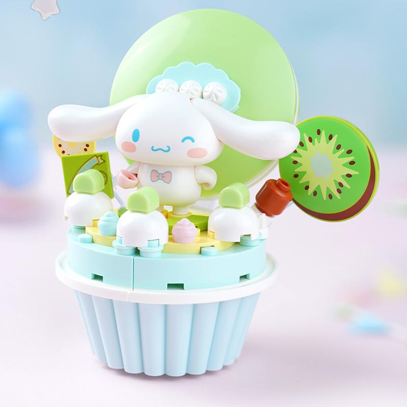 Нетоксичные строительные блоки серии Sanrio Куроми Хелло Китти, модель для сборки кекса, кубики, игрушки, Синнаморолл, Май Мелоди, настольные украшения