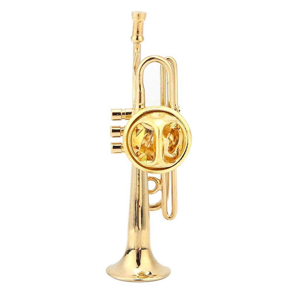Exquisite Musical Instruments Shape Brooch Women Dress Clip with Case for Gift(#2)