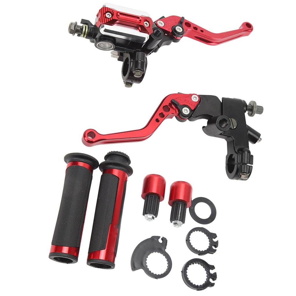 2Pcs Motorcycle Brake Lever 22mm Handle Bar Master Cylinder Lever For Scooter Sports Bike Street Bike ATV Red
