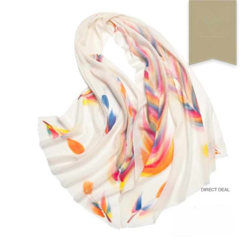 80 Twill Hand-painted Wool Scarves, Autumn and Winter Warm Shawls, Cashmere Scarves