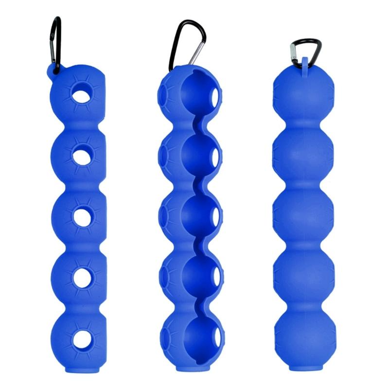 Golf Ball Holder,Holds 5Golf Balls Easy Attachment to Bag or Cart,Golf Ball Protector Cover Silicone Golf Ball Sleeve