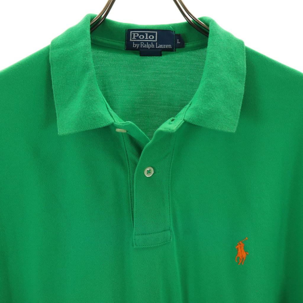 Polo by Ralph Lauren Short Sleeve Polo Shirt L Green Fawn Men's Used