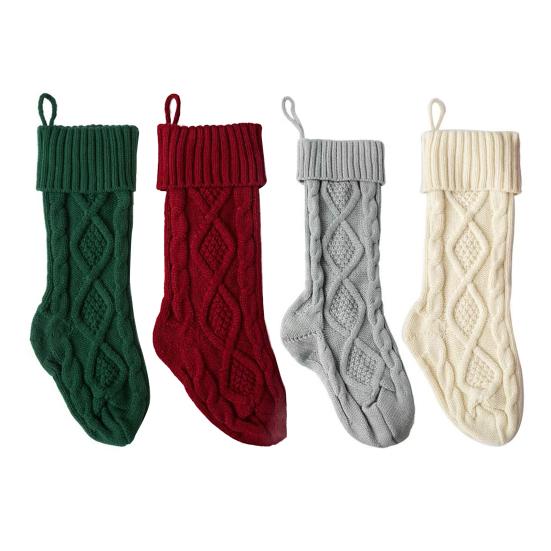 Christmas Stockings 20 Inch Large Cable Knit Stockings Fireplace Hanging Goodie Bags for Xmas Tree Holiday Home Decor