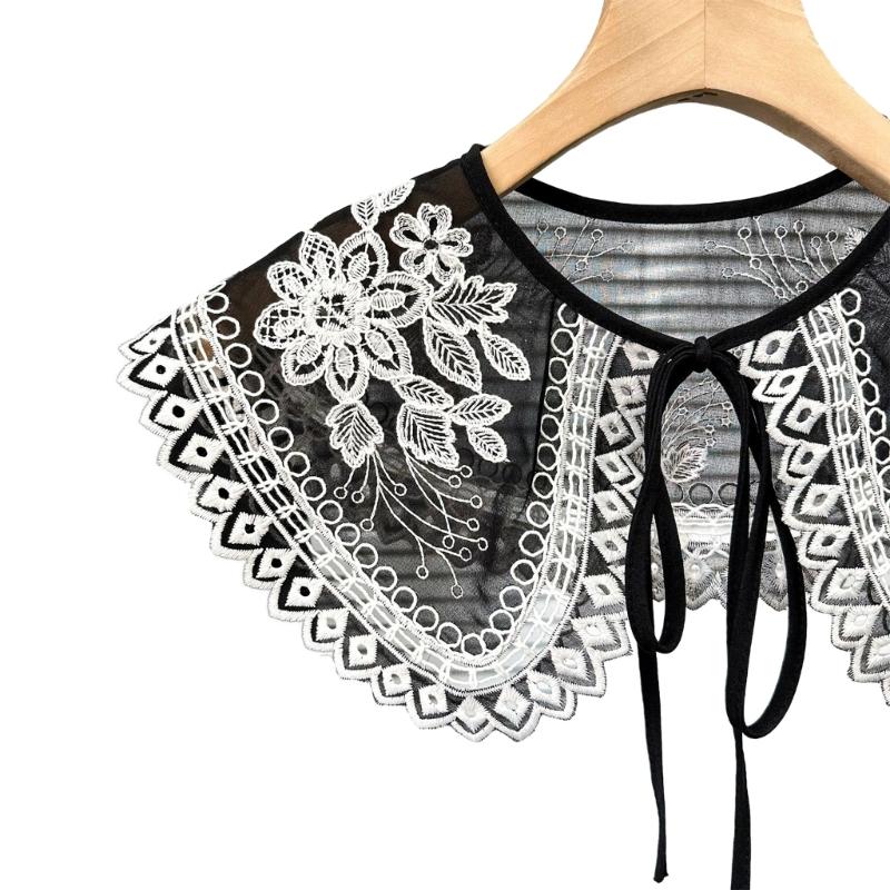 Women Lace Collar Decorative Spread False Collar Hollow Out Collar DIY