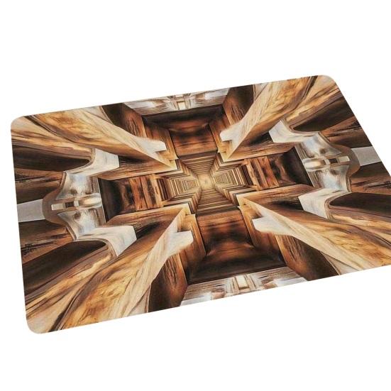 3D Оптическая Иллюзия Напольный Коврик Реалистичная Яма Придверный Коврик для Гостиной и Прихожей Нескользящий Мягкий Подходящий для Домашних Животных Ковер Интерактивный Ковер с Визуальным Эффектом