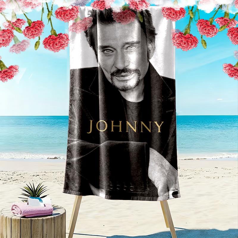 Johnny: Iconic Journey beach towel beach Beach towel for vacation photos quick-drying swim towel swim Outdoor pool towel Outdoor picnic beach mat