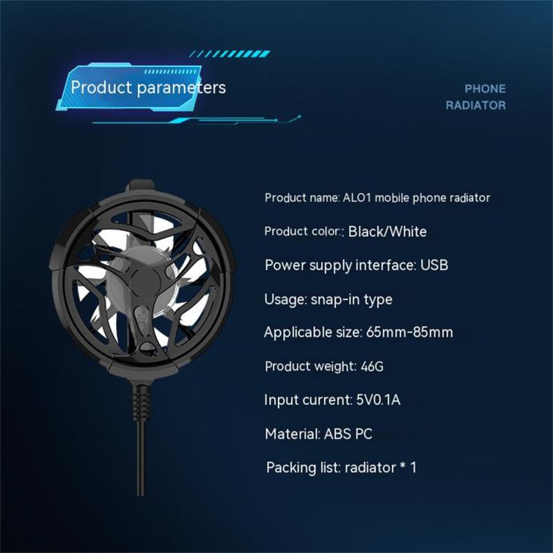 Универсальный RGB мини-вентилятор для телефона, USB-радиатор, игровой кулер, совместимый с iPhone, Samsung, Xiaomi