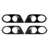 1 Pair Car Fog Light Cover Grill Frame CarbonFiber For BMW E46 M3 2001 2002 2003 2004 2005 2006 Surrounds Air Duct Fog Lamp Hood