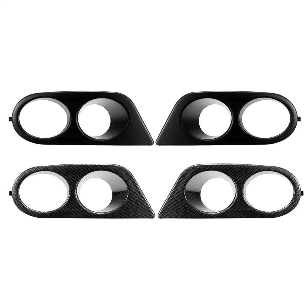1 Pair Car Fog Light Cover Grill Frame CarbonFiber For BMW E46 M3 2001 2002 2003 2004 2005 2006 Surrounds Air Duct Fog Lamp Hood