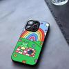 Мультяшная Милая Лягушка Чехол для Телефона Закаленное Стекло Для IPhone 17 13 14 16 12 15 11 Pro Max Plus Mini X XR SE2020 Coque