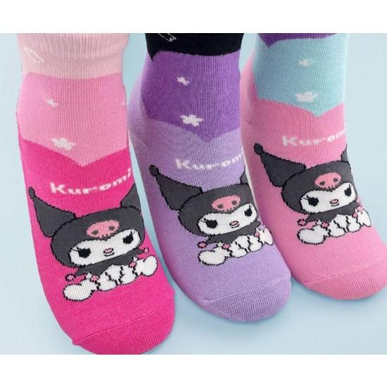 Sanrio Children's Kuromi Medium Socks SAN-04 5-Piece Set, a Popular Character In Korea