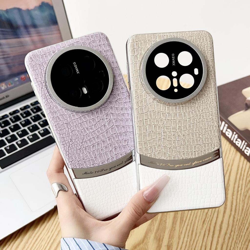 Высококачественный защитный чехол для Huawei P80 Pro с рисунком под крокодиловую кожу.: Роскошный, защита от падений, совместимость с Mate70 и Honor Magic7.