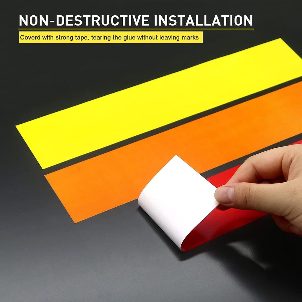 2 Pcs Classic Retro Tri-Color Stripe Decal Sticker for Toyota Tacoma 4Runner Tundra Rav4 Accessories, Grille Fender Hood Side Skirt Bumper Side