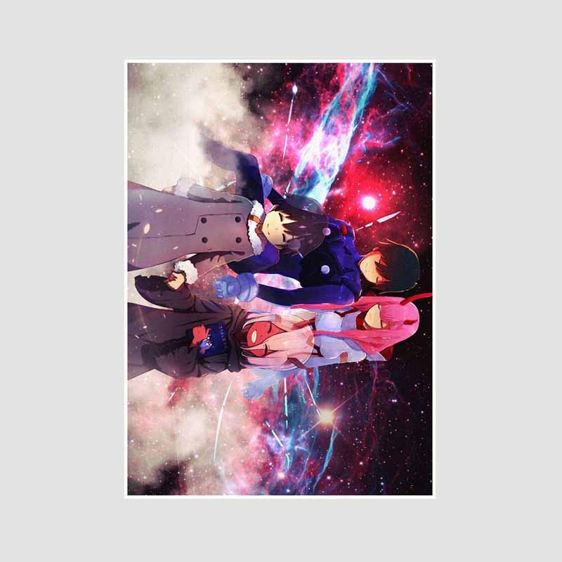 Белая книга Аниме Плакаты Художественная живопись Классика Аниме Darling in The Franxx Плакат Домашний декор Фреска Гостиная Украшения Принты Картины Подарки
