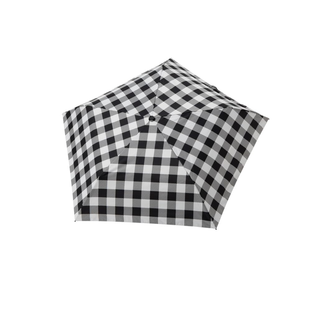 Зонт от солнца и дождя HAU с полиуретановым покрытием, 50 см, клетчатый, легкий, складной, с 5 спицами, 10002944, черный