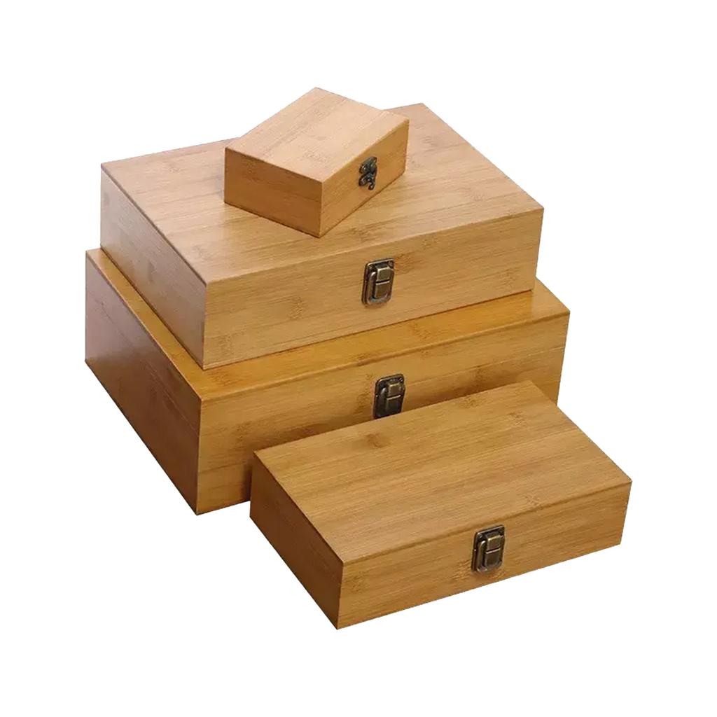 Customizable Solid Unfinished Wood Storage Box Painted Art Style Different Shape Home-Themed Wooden Gift Box