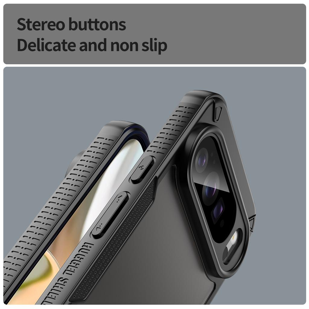 For Google Pixel 10 Pro XL Case WANLONFENG MFFJ Series Anti Drop TPU Phone Back Cover with Screen Film