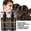 Keratin Shampoo & Conditioner Set (2x200ml) - 2-in-1 Hair Care For Dry, Damaged Hair - Nourishing And Hydrating, Lightweight Texture For Easy Care