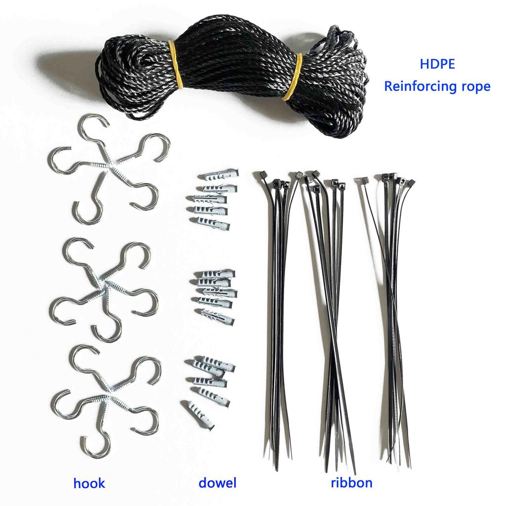 Steel Wire-Reinforced Cat Safety Net PE+Steel Wire Cat Net Protection Made of Nylon HDPE PP Cutting Service for Cats