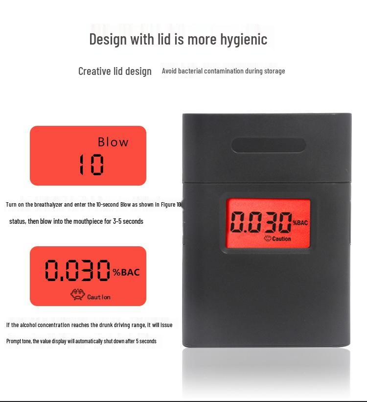 Алкотестер AT-838: Высокоточный портативный прибор с тремя единицами измерения для обнаружения вождения в нетрезвом виде.