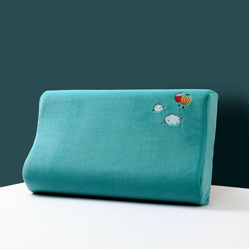 Латексная зимняя термонаволочка Детская бархатная стираная детская наволочка с эффектом памяти Вышитая однотонная плюшевая наволочка