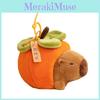 Persimmon Capybara Dog Pig Plush Toy Keychain Animal Pendant Gift Decoration