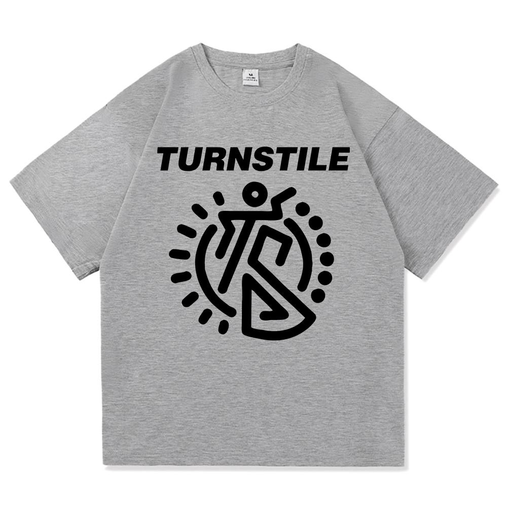 Turnstile Double Rainbow Tshirt 2025 Album Never Satisfied Mens Pure Cotton Tshirt Harajuku Highquality Retro Casual Tshirt
