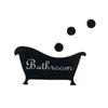 Bathtub Pattern Decals Washroom Entrance Sign Mirror Surface Bathroom Door Plate Wall Sticker
