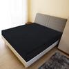 136216 vidaXL Fitted Sheet Jersey Black 160x200 Cm Cotton