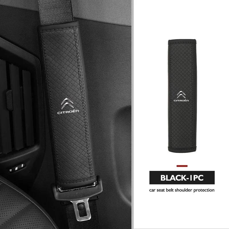 APS2 Car Seat Belt Cover Styling Leather Safety Shoulder Protector For Citroen C4 C3 C5 C1 C2 C6 C4L DS3 DS4 Berlingo Picasso Jumper