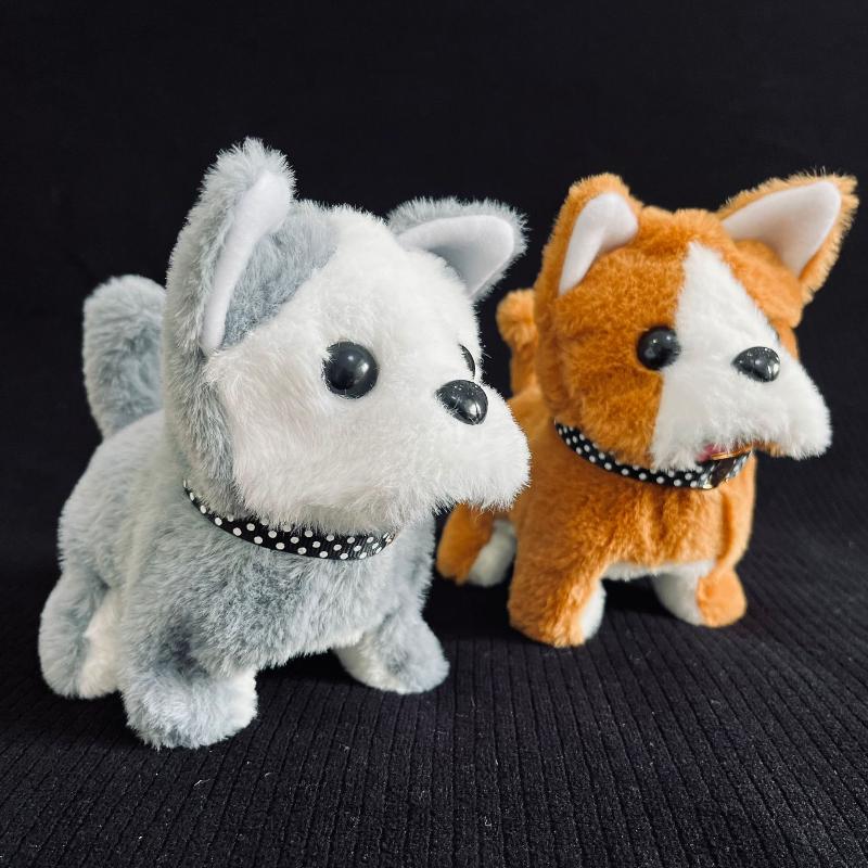 1Pcs Child Friendly Leashed Puppy Doll, Electronic Barking and Walking Plush Toy as Gift