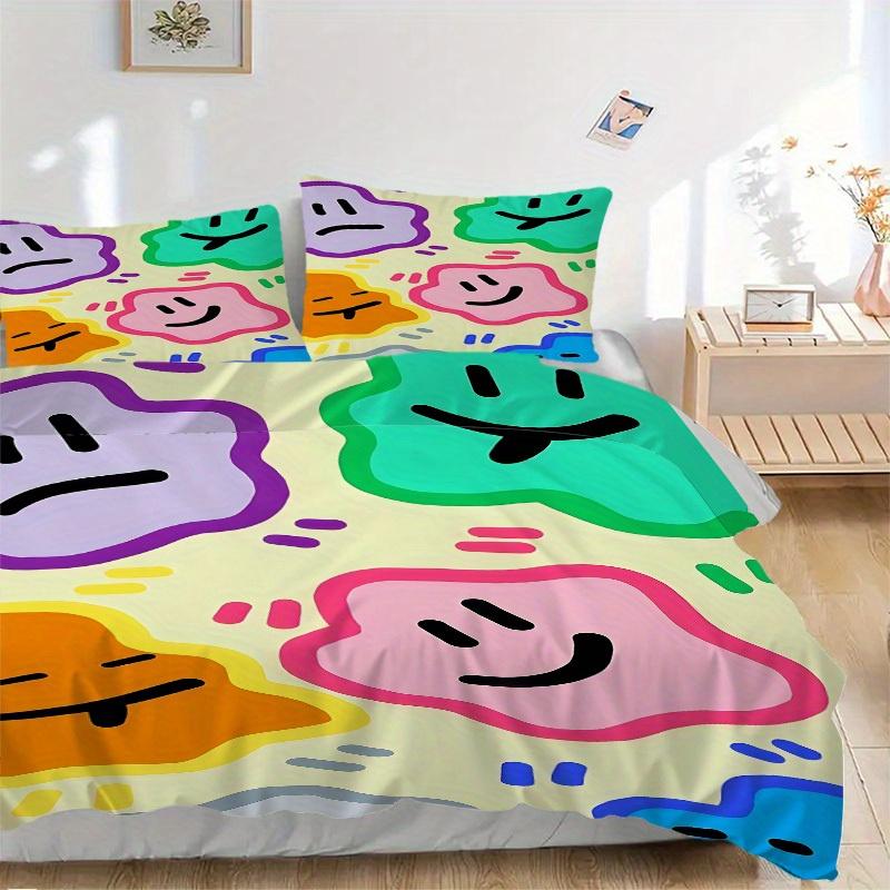 3pcs Abstract Art Bedding Set, Breathable and Soft, Suitable for Bedroom Decor (1*Duvet Cover + 1/2*Pillowcases, No Core) yy250821147