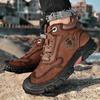 Модные зимние мужские ботинки, плюшевые теплые мужские высокие ботинки, уличные мужские ботинки на шнуровке, дизайнерские мужские водонепроницаемые походные ботинки Zapatos