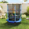 4.6FT/55" Kids Trampoline with Enclosure Net, Outdoor Indoor Use, for Ages 3-10 Years, Blue