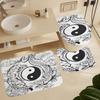 Крутой черно-белый набор из 4 предметов: шторка для душа с драконом и тигром, метафизический небесный дракон и тигр инь-янь, нескользящие коврики, крышка для унитаза, коврик для ванной