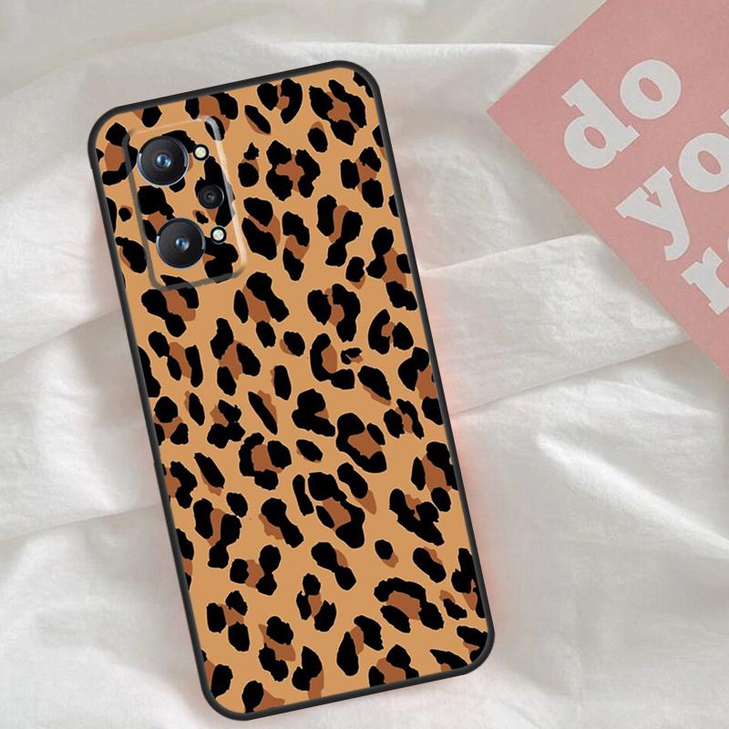 Чехол Леопардовый Бежевый Для Realme GT7 Pro GT6 C75 C65 C67 C61 C53 C55 C51 C35 C63 C71 15 11 12 13 14 Pro Plus