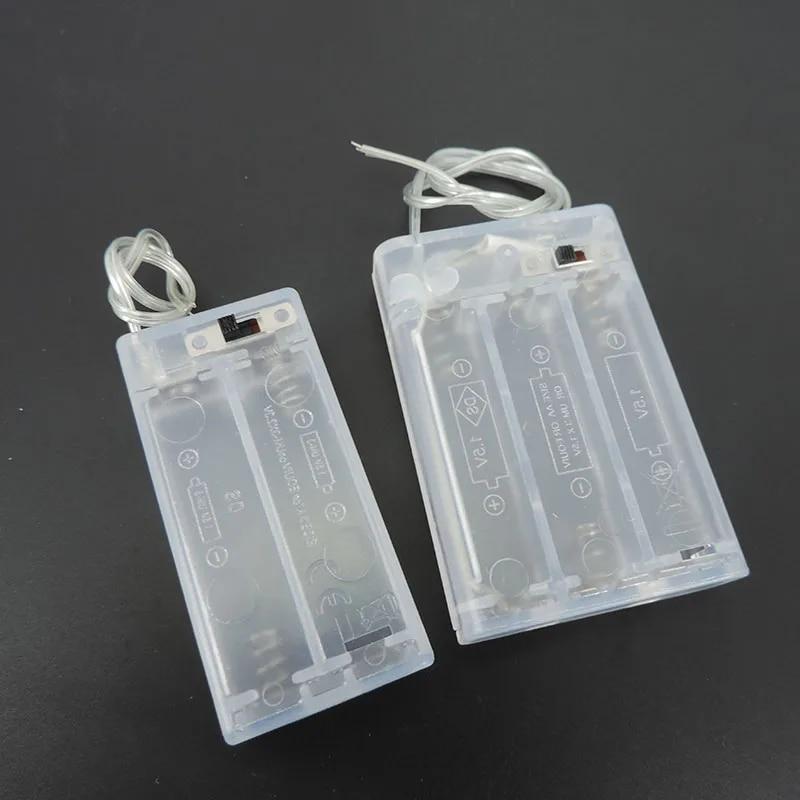 5 шт., 2/3/4 слота, держатель для батарей типа AA AAA, 1,5 В/3 В/4,5 В/6 В, батарейный отсек AA с проводами, переключатель включения/выключения, винтовая крышка, задняя крышка