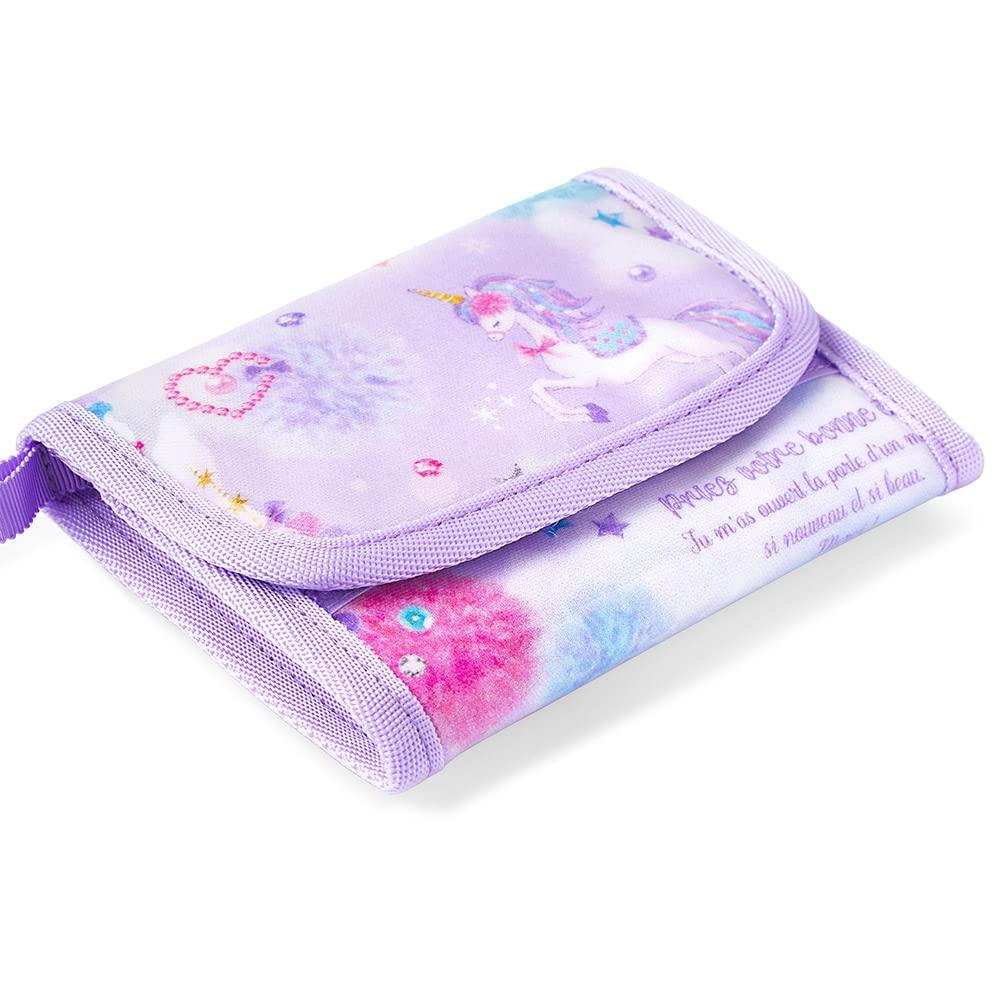 COLORFUL CANDY STYLE Wallet for Elementary School Kids Coin Unicorn Fantasy N5520300 Girls, Students, Wallet, Children's Tri-fold Purse,