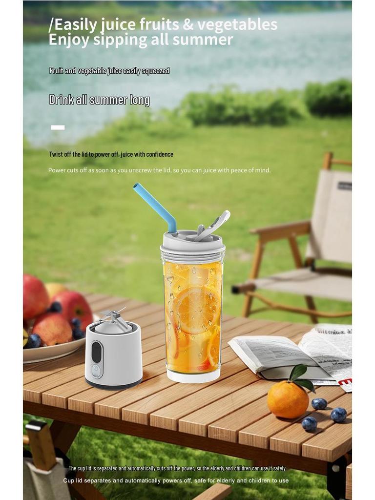 Портативный многофункциональный блендер и чаша для сока - 600 мл, обновленная соковыжималка для измельчения льда