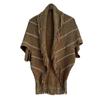 New Fringe Women's Shawl V-neck Mid-Length Knit Shawl Loose Fit Soft Cloak Scarves Spring Autumn