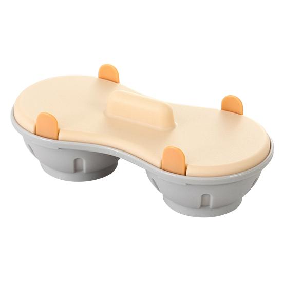 Microwave Double Egg Poacher Maker With Lid Detachable Drain Basket Heat Resistant Food Grade PP Poached Egg Cooker Steamer Kitchen Gadget