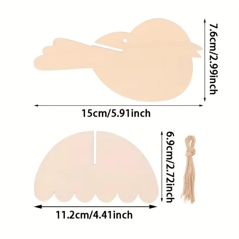 Flying Bird Unfinished Crafts Wood Chip Decorations Suitable For Birthday Wedding Party Desktop Decoration Diy Painting Gifts