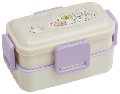 Бенто для скейтера Sumikkogurashi Сад кролика Мягкий Сделано в Японии Коробка, Дизайн, 600 мл, Антибактериальная, Для подачи, Куполообразная крышка, Двухъярусный, (PFLW4AG-A)